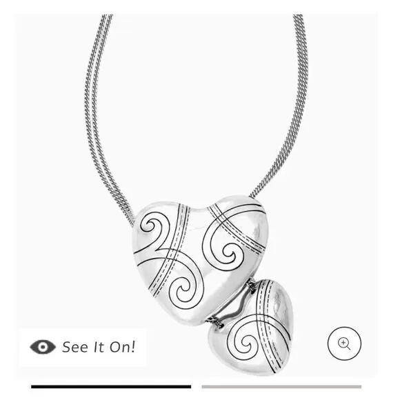 Brighton Atlantis Long Heart Necklace NWT - Picture 2 of 8
